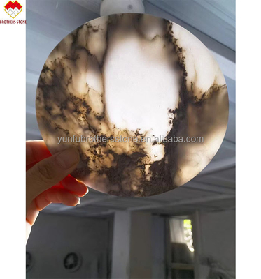 Poleriertes Geschirr mit 18 20mm Lumi Stone Onyx Mat Teetränen und Onyx Marmor-Underwände