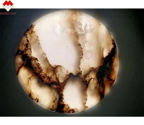 Poleriertes Geschirr mit 18 20mm Lumi Stone Onyx Mat Teetränen und Onyx Marmor-Underwände