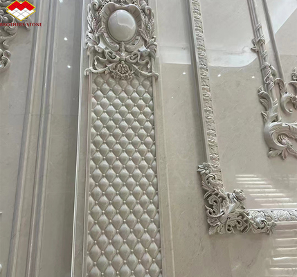 Kalzitmarmor poliert Bianco Botticino für High-End Shanna Beige Wandplatten Design