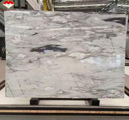 Moderne Tintenmalerei Marmor große Platte geschliffene graue Wandplatte und Küchenarbeitsplattenfliese
