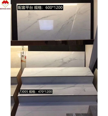 Verglasete, polierte Keramikfußbodenfliesen Billige Preise Vollkörper 1200*470mm Porzellan Treppenfliesen in China