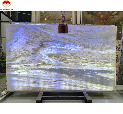 Fantasy Blau Marmor Vanity Top Arbeitsplatten OEM Custom Blau Kristall Quarz Stein