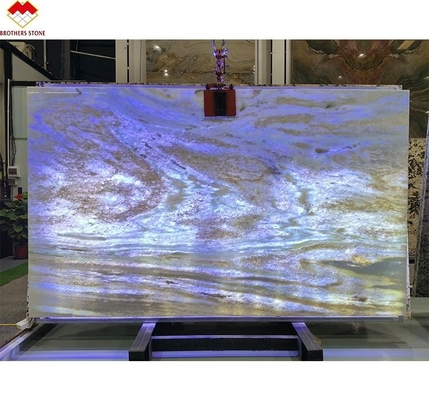 Fantasy Blau Marmor Vanity Top Arbeitsplatten OEM Custom Blau Kristall Quarz Stein