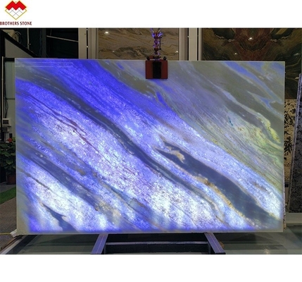 Fantasy Blau Marmor Vanity Top Arbeitsplatten OEM Custom Blau Kristall Quarz Stein