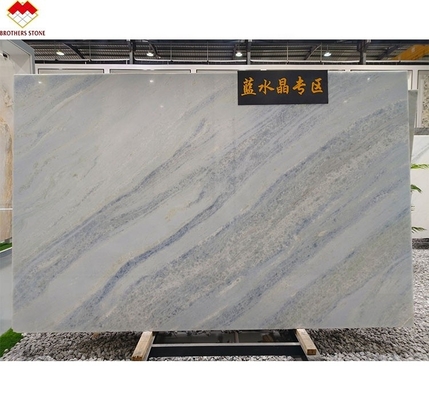 Fantasy Blau Marmor Vanity Top Arbeitsplatten OEM Custom Blau Kristall Quarz Stein