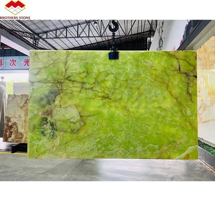 Natürliche Grüne Jade Onyx Marmorplatten für modernes Grafikdesign und Tischhintergrund