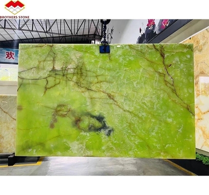 Natürliche Grüne Jade Onyx Marmorplatten für modernes Grafikdesign und Tischhintergrund