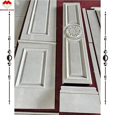 Heiß verkauftes Licht-Beige-Marmor-Wand-Relief Steinschnitzerei Naturmarmor-Relief-Wandbilder für Villa