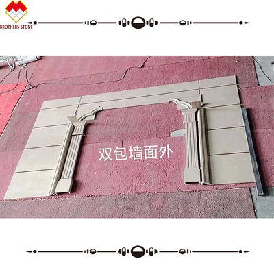 Heiß verkauftes Licht-Beige-Marmor-Wand-Relief Steinschnitzerei Naturmarmor-Relief-Wandbilder für Villa