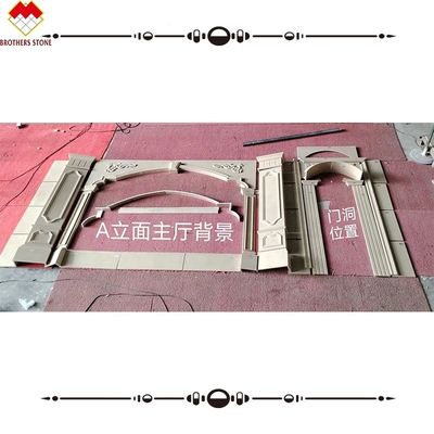 Heiß verkauftes Licht-Beige-Marmor-Wand-Relief Steinschnitzerei Naturmarmor-Relief-Wandbilder für Villa