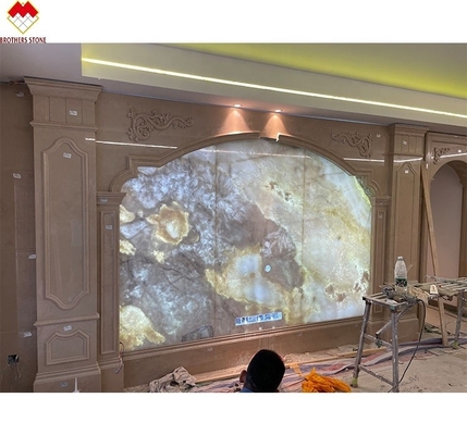 Hotel und Villa Dekoration mit modernem Design Stil Blau Onyx Marmor Platten Hintergrund