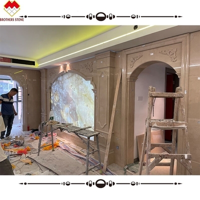 Hotel und Villa Dekoration mit modernem Design Stil Blau Onyx Marmor Platten Hintergrund