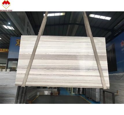 Weiße Holz aussehen Marmorfliesen Treppe Anti-Rutsch folgen Adern weiß graue Adern Marmorfliesen Treppe