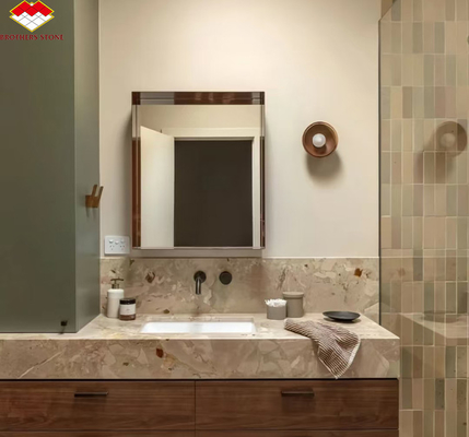 Moderne Hotelgestaltung Polster Monet Garten Marmor Große Platte für Badezimmer Vanity Waschbecken