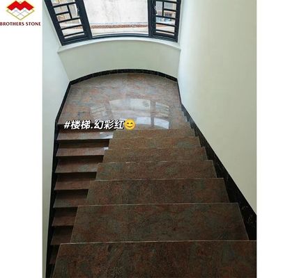 Hochwertig polierter roter Granitstein Himalayablauer Granitgroße Platte für Innenräume Treppen Dekor und Küchenprodukte