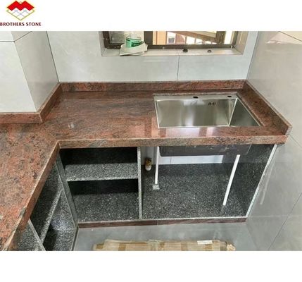 Hochwertig polierter roter Granitstein Himalayablauer Granitgroße Platte für Innenräume Treppen Dekor und Küchenprodukte