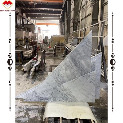 Modernes Design Naturstein Treppe Schritt Treten und Aufsteiger für Treppe Landung Grau Marmor