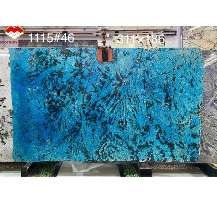 Modern Luxury Fantasy Brasilien Labradorit Blau Granit Esstisch Oberfläche Polierte blaue Marmorwandplatten für Hotel Grafikdesign