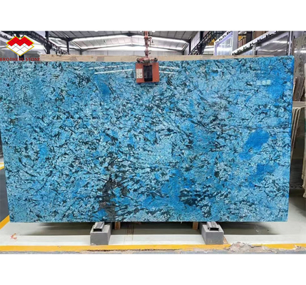 Modern Luxury Fantasy Brasilien Labradorit Blau Granit Esstisch Oberfläche Polierte blaue Marmorwandplatten für Hotel Grafikdesign