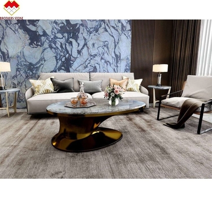 Hoteldekoration Afyon Violet Arabescato Venato Marmorplatten mit Calacatta / Kalkutta