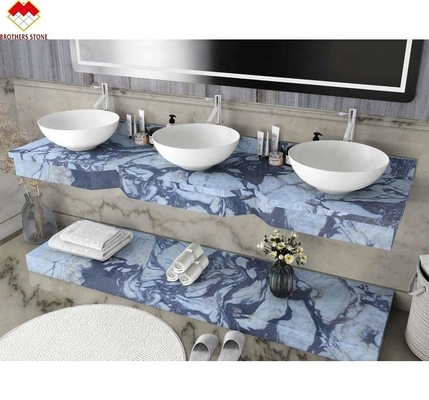 Hoteldekoration Afyon Violet Arabescato Venato Marmorplatten mit Calacatta / Kalkutta