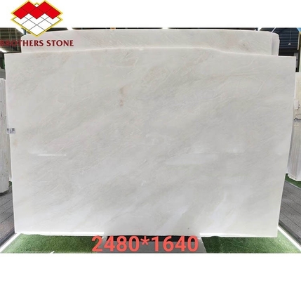 Hotel Moderne Royal White Onyx Marmorplatte Schnitt nach Maß Wandplatte und Esstisch Set
