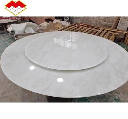 Hotel Moderne Royal White Onyx Marmorplatte Schnitt nach Maß Wandplatte und Esstisch Set