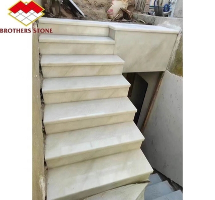 Hotel Moderne Royal White Onyx Marmorplatte Schnitt nach Maß Wandplatte und Esstisch Set