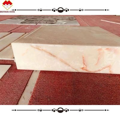 Brüder Stein Weiß Onyx Stufen Marmorstein Treppe für Innenraum Onyx Marmor Treppe