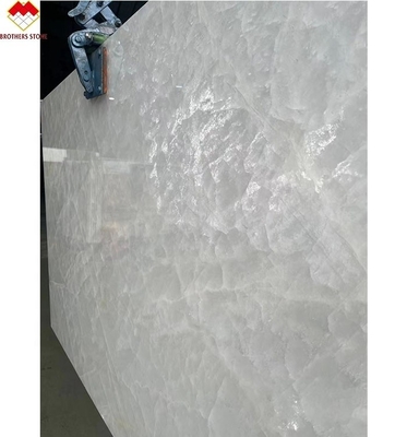 Eiszeit Onyx Quarzit Stein Wandplatte Waschbecken Komponente für Indoor Island Countertop