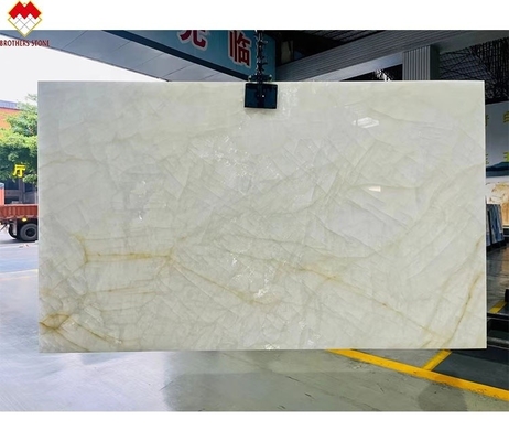 Eiszeit Onyx Quarzit Stein Wandplatte Waschbecken Komponente für Indoor Island Countertop
