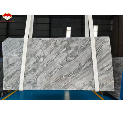 Custom Modern Polstered Wave Grau Marmor Board für Hotel Wandplatten Boden Design Stil