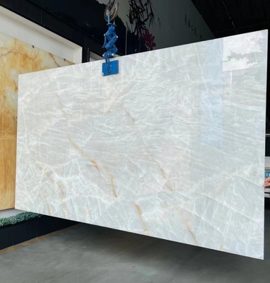 Eiszeit Onyx Quarzit Stein Wandplatte Waschbecken Komponente für Indoor Island Countertop