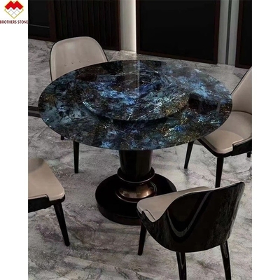 Große Platte Luxus Smaragdblau Onyx Marmor aus Brasilien für transparente Dinner-Tischplatte