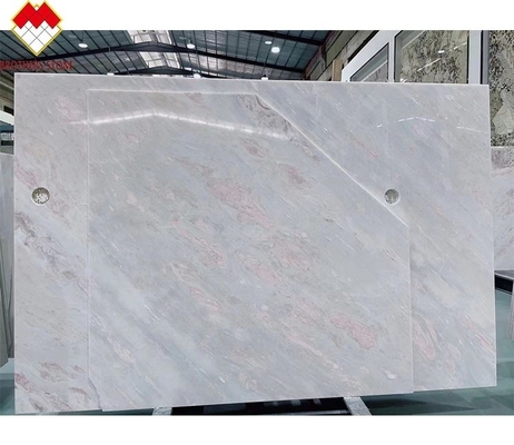 Modernes Design Villa Grafik mit durchscheinender leuchtender Rose Regenbogen Onyx Marmorplatte