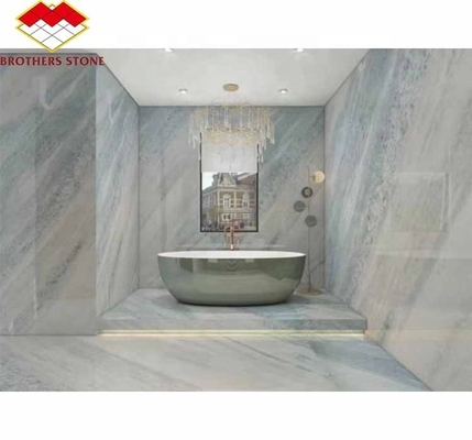 Verbessern Sie Ihren Wohnsteigsaal mit 20 mm Blau Eis Onyx Stein Veneer und Hintergrundbeleuchtung