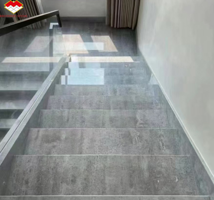 ODM OEM Polierte Mondlicht Graue Marmorstein Fußboden Treppen für Hotel in Yunfu