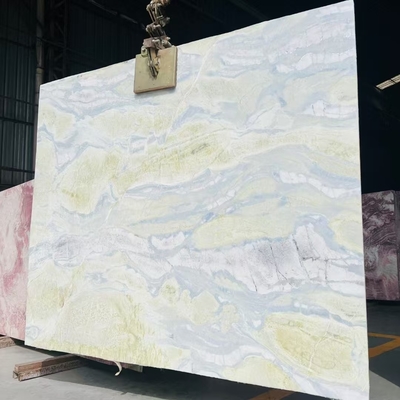 Moderne blaue Onyx-Marmor mit grünen Venen für die Arbeitsplatte Vanity-Tisch Wandboden-Design Grafik-Design-Lösung enthalten