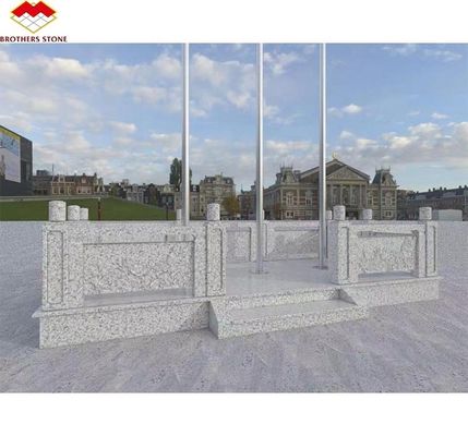 2700 kg/m3 Granitplatte Moderne indische Kaschmir Weiße Verkleidung Naturstein nach Maß geschnitten