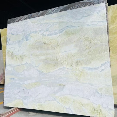 Moderne blaue Onyx-Marmor mit grünen Venen für die Arbeitsplatte Vanity-Tisch Wandboden-Design Grafik-Design-Lösung enthalten