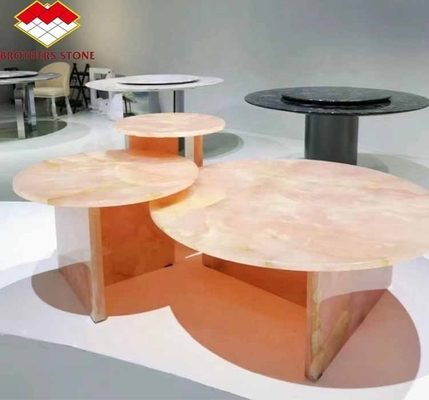 Matt Oberflächenveredelung Moderne rosa Onyx Stein für Tisch und Wand Anwendung
