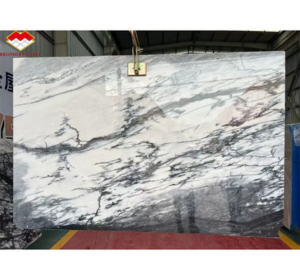 Schneebirge Weißmarmor Große Platte für modernes Design Esstisch Oberfläche Naturstein