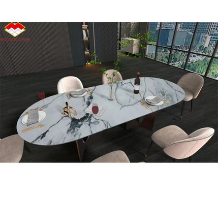 Schneebirge Weißmarmor Große Platte für modernes Design Esstisch Oberfläche Naturstein