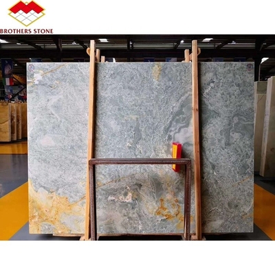 15-18 mm Dicke Marmor-Agatfliesen und goldene Saphir-Slab für die Innendekoration