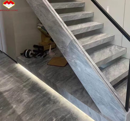 Populäre Raum Grau Marmor Große Platte für moderne Leichtgraue Treppen in Haus und Hotel