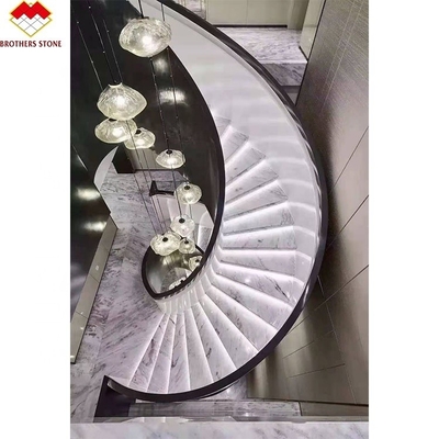 Natürliche weiße Marmor-Treppe aus Stein-Marmor-Schritte für Treppen und Aufzüge