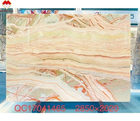 Durchsichtiger Regenbogen Onyx Stein für Villa Hintergrund CNF Polster Rot Drachen Onyx Marmor