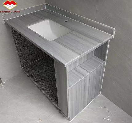 Star Grey Marmor-Typ Kalzit-Stein polierte Fliesen für Badezimmer Eitelkeit Becken und Waschbecken