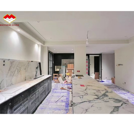 Schön polierter Paonazzo-Marmorstein für Hotelküche Schreibtischdekoration