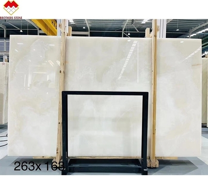 Erstellen Sie eine luxuriöse Villa mit unserem polierten, durchscheinenden, hintergrundbeleuchteten, weißen Marmor-Onyx-Slab.